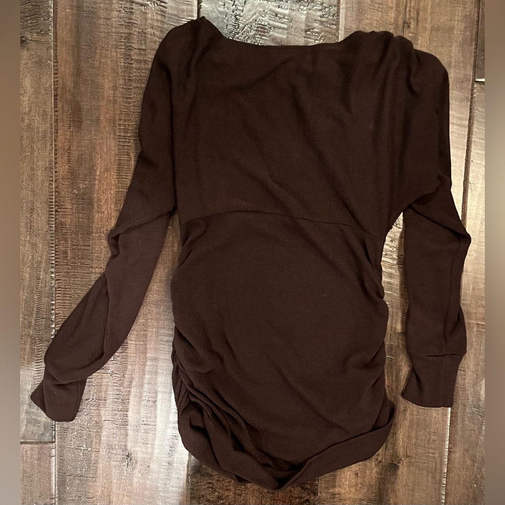 Lilac Clothing Size Small Brown Ling Sleeve Maternity Sweater